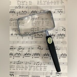 Vtg Rectangular Hand Magnifier - Japan Made